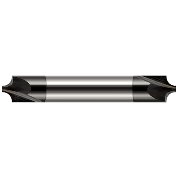 Corner Rounding End Mill - 2 Flute - Unflared, 0.0100", Finish - Machining: Amorphous Diamond
